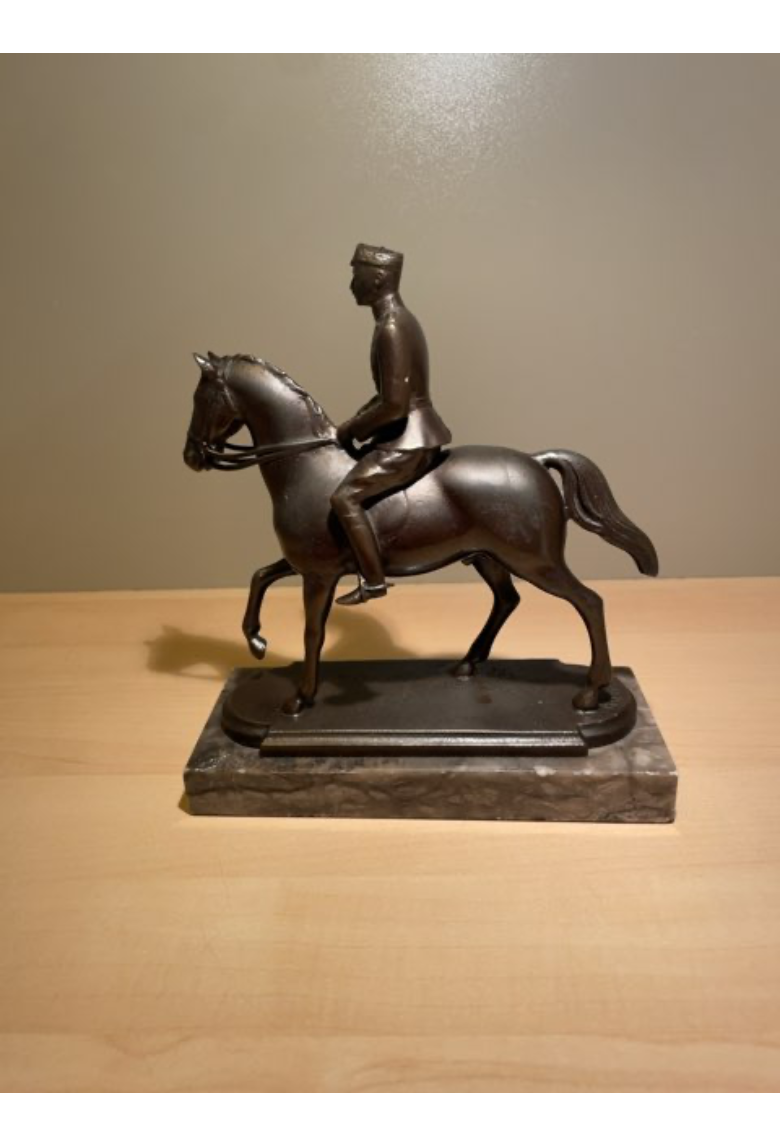 Bronze figur af Christian d. X